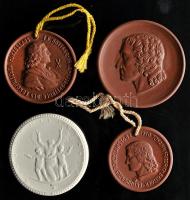 NDK 1980-as évek 4db különféle Meisseni porcelán emlékérem T:1 GDR 1980s 4pcs of different Meissen porcelain medallions C:UNC