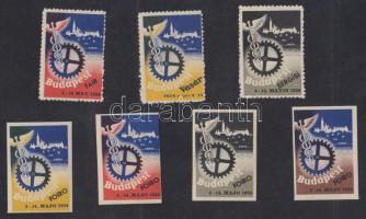 1934 Budapesti Vásár 7 db levélzáró