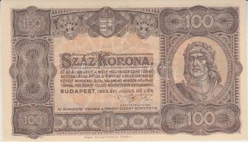 1923. 100K Magyar Pénzjegynyomda Rt. Budapest T:I