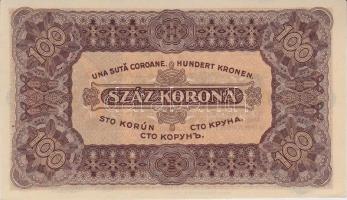 1923. 100K "Magyar Pénzjegynyomda Rt. Budapest" T:I