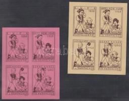 1939 BUÉK 2 klf levélzáró kisív