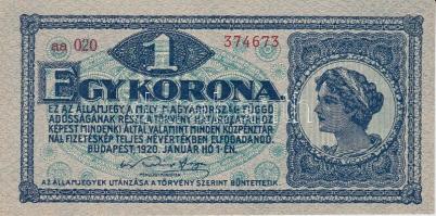 1920. 1K (2x) egymásutáni sorszámmal T:I