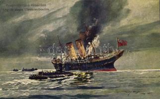 Tengeralattjáró támadása / Submarine attack (small tear)