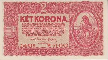 1920. 2K "*" (2x) egymásutáni sorszámmal T:I