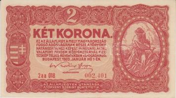 1920. 2K (2x) egymásutáni sorszámmal T:I (enyhe sarokhajlás)