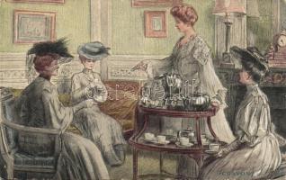 "Five o'clock tea" Crayon series (EK)