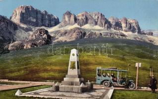 Pordoi Pass, Dolomites, monument