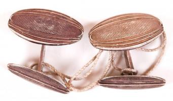 Ezüst (Ag.) mandzsettagomb, jelzett, nettó:5 g