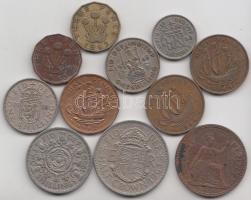 Nagy-Britannia 1942-1963. 11db klf fémpénz T:2,2- Great Britain 1942-1963. 11pcs of diff coins C:XF,VF