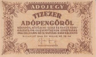 1946. 10.000AP - 1.000.000AP 9db klf bankjegy T:vegyes