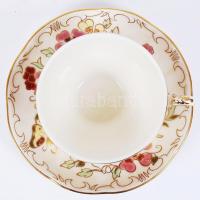 Zsolnay pillangó mintás mokkás csésze és csészealj, kézzel festett, jelzett, hibátlan/
Zsolnay hand ...