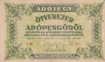 1946. 10.000AP - 500.000AP 7db klf bankjegy T:vegyes