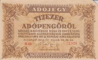 1946. 10.000AP - 500.000AP 7db klf bankjegy T:vegyes