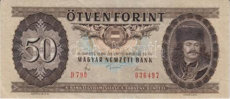 1969-1989. 50Ft (6x) mind klf évszámmal T:II,II-,III