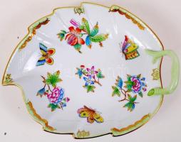 Herendi Viktória mintás füles tál, kézzel festett, jelzett, hibátlan, h:24 cm / Herend porcelain hand-painted Victoria bowl