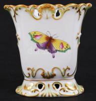 Herendi Viktória mintás áttört váza, kézzel festett, jelzett, hibátlan, m:12 cm /
Herend porcelain h...