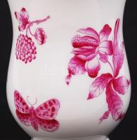 Herendi sötét rózsaszín virágos váza, kézzel festett, jelzett, hibátlan, m:12 cm /
Herend porcelain ...