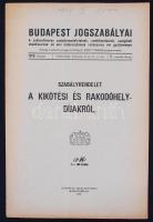 1918 Budapest jogszabályai. A kikötési és rakodóhelydíjakról. Kiadja: Dr. Bódy Tivadar polgármester