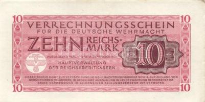 Német 3.Birodalom/Deutsche Wehrmacht (Német Véderő) 1944. 1M (2x) + 10M (2x) T:I-,II (hajtatlanok)
G...