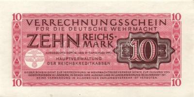 Német 3.Birodalom/Deutsche Wehrmacht (Német Véderő) 1944. 1M (2x) + 10M (2x) T:I-,II (hajtatlanok)
G...