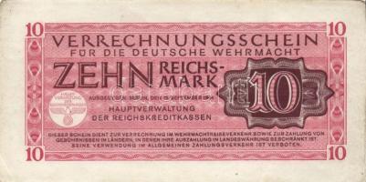 Német 3.Birodalom/Deutsche Wehrmacht (Német Véderő) 1944. 10M (6x) T:II-,III
German Third Reich/Deut...
