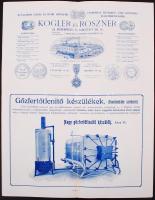 Cca 1910 Kogler és Roszner fényképes árjegyzék katalógusa, utolsó oldalon feliratok