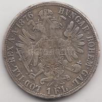 Ausztria 1876. 1Fl Ag Ferenc József T:3 Austria 1876. 1 Florin Ag Franz Joseph C:F