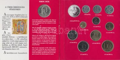 1994. 10f-100Ft 10klf db + 200Ft Ag "Deák" dísztokos szettben T:BU