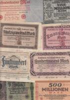 Német Birodalom / Weimari Köztársaság ~1923. 15db csak klf városi szükségpénz T:vegyes Germany / Weimar Republic ~1923. 15pcs of different necessity notes C:mixed