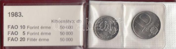 1983. "FAO" sor 20Ft, 5Ft, 10Ft eredeti plasztikcsomagolásban, tanúsítvánnyal T:BU