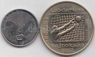 1985. 20Ft "FAO" + 1988. 100Ft "Labdarúgó EB / Kapus" T:BU