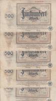 Német Birodalom / Weimari Köztársaság / Dortmund 1922. 500M (5x) T:III German Empire / Weimar Republic / Dortmund 1922. 500 Marks (5x) C:F