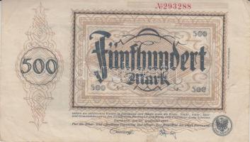 Német Birodalom / Weimari Köztársaság / Dortmund 1922. 500M (5x) T:III
German Empire / Weimar Republ...