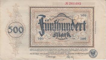 Német Birodalom / Weimari Köztársaság / Dortmund 1922. 500M (5x) T:III
German Empire / Weimar Republ...