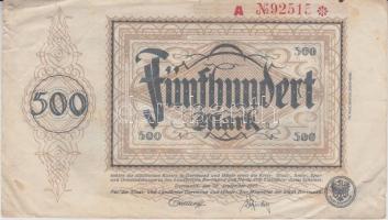 Német Birodalom / Weimari Köztársaság / Dortmund 1922. 500M (5x) T:III
German Empire / Weimar Republ...