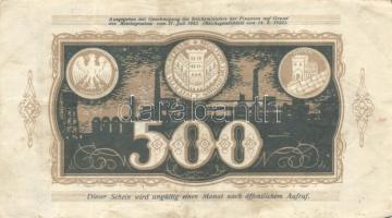 Német Birodalom / Weimari Köztársaság / Dortmund 1922. 500M (5x) T:III
German Empire / Weimar Republ...