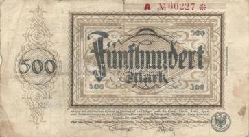 Német Birodalom / Weimari Köztársaság / Dortmund 1922. 500M (5x) T:III
German Empire / Weimar Republ...