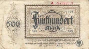 Német Birodalom / Weimari Köztársaság / Dortmund 1922. 500M (5x) T:III
German Empire / Weimar Republ...