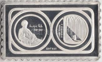 DN Bartók Béla/ A Kékszakállú herceg vára Ag bélyeg érem (4.64g/0.835/37x27mm) T:PP