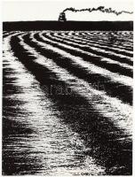 cca 1960-1970 Gebhardt György (1910-1993): Mezőgazdasági táj; Agyagbánya. 2db vintage fotó, az egyik...