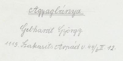cca 1960-1970 Gebhardt György (1910-1993): Mezőgazdasági táj; Agyagbánya. 2db vintage fotó, az egyik...