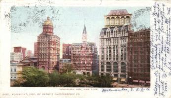 New York, Newspaper Row (small tear)