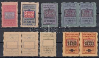Budapest Székesfőváros 10 db forgalmi adóbélyeg