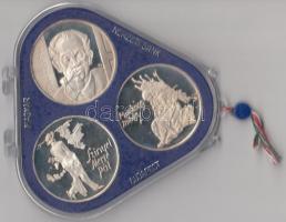 1976. 200Ft Ag 3klf db "Festők I. / Derkovits, Szinyei, Munkácsi" sor T:BU Eredeti plombál...