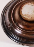 Kristályváza ezüst (Ag) talppal, jelzett, hibátlan. Magassága: 19 cm