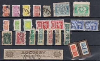 Kis tétel, összesen 24 db biztosítási-, számolólapilleték, OMBI stb. bélyeg