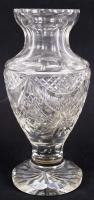 Ólomkristály váza, hibátlan, csiszolt, m: 26 cm.