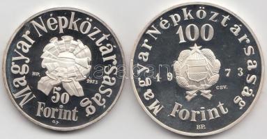 1973. 50Ft Ag + 100Ft Ag "Petőfi Sándor" pár T:PP