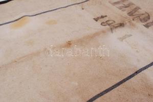 1941 Harmadik Birodalmi pénz vagy postazsák, foltos, néhány helyen apró lukak, 110×64 cm