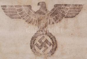 1941 Harmadik Birodalmi pénz vagy postazsák, foltos, néhány helyen apró lukak, 110×64 cm